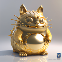 金玻璃制成,龙猫混合, 3d 