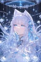 猫娘,冰雪,清新,梦幻,魔幻,科幻